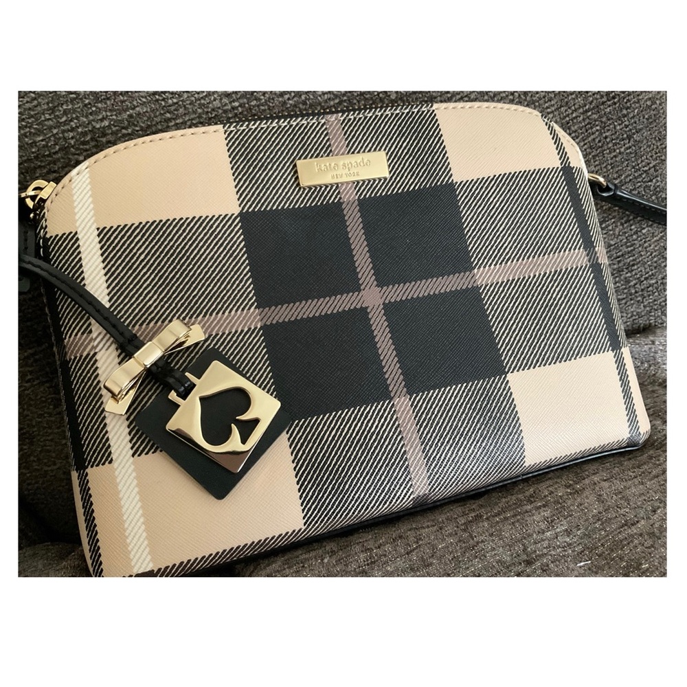 Kate Spade Bridgewater Drive Plaid Hanna Crossbody, Plaid Pumice